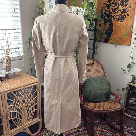 Avec Les Filles Beige Button Up Belted Trench Coat - Picture 2 of 4